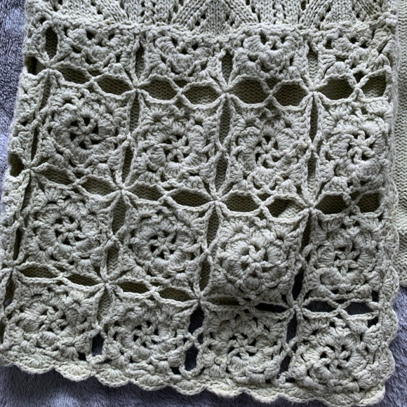 Green crochet cardigan - Picture 2 of 7